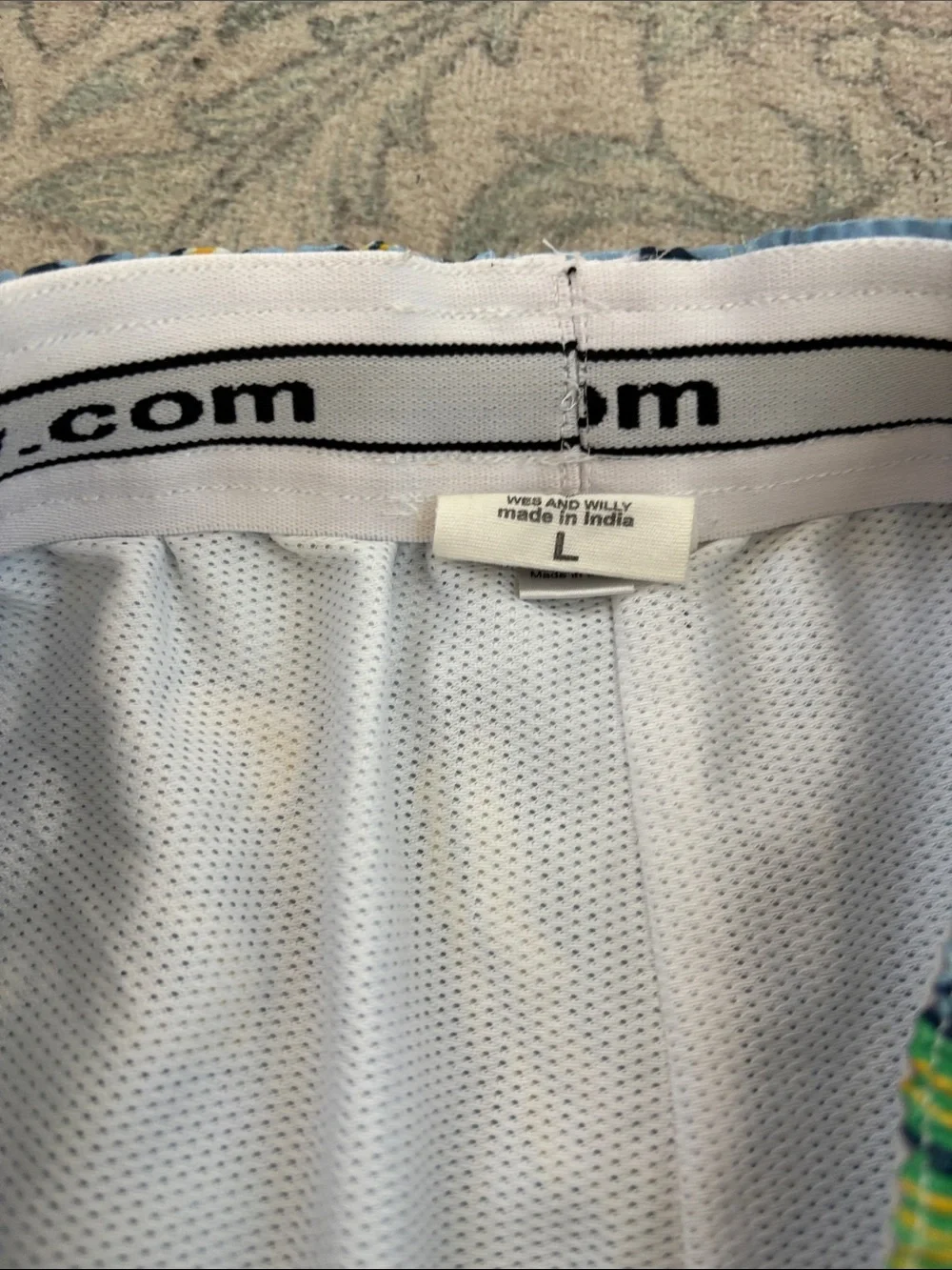 Mens Wes and Willy Notre Dame swim trunks